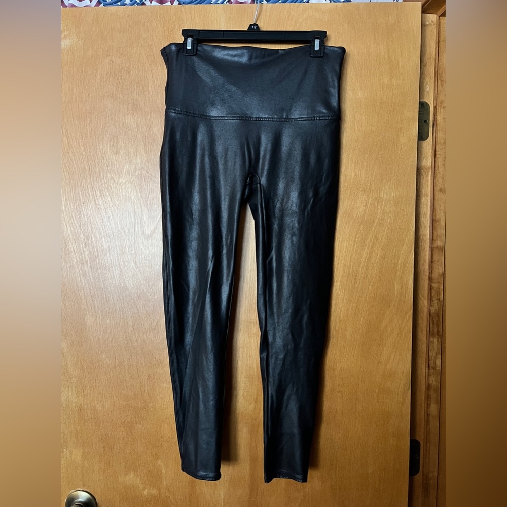 Spanx Faux Leather Leggings - Petite